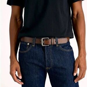 Levi's Tan Leather Belt with Silver Buckle